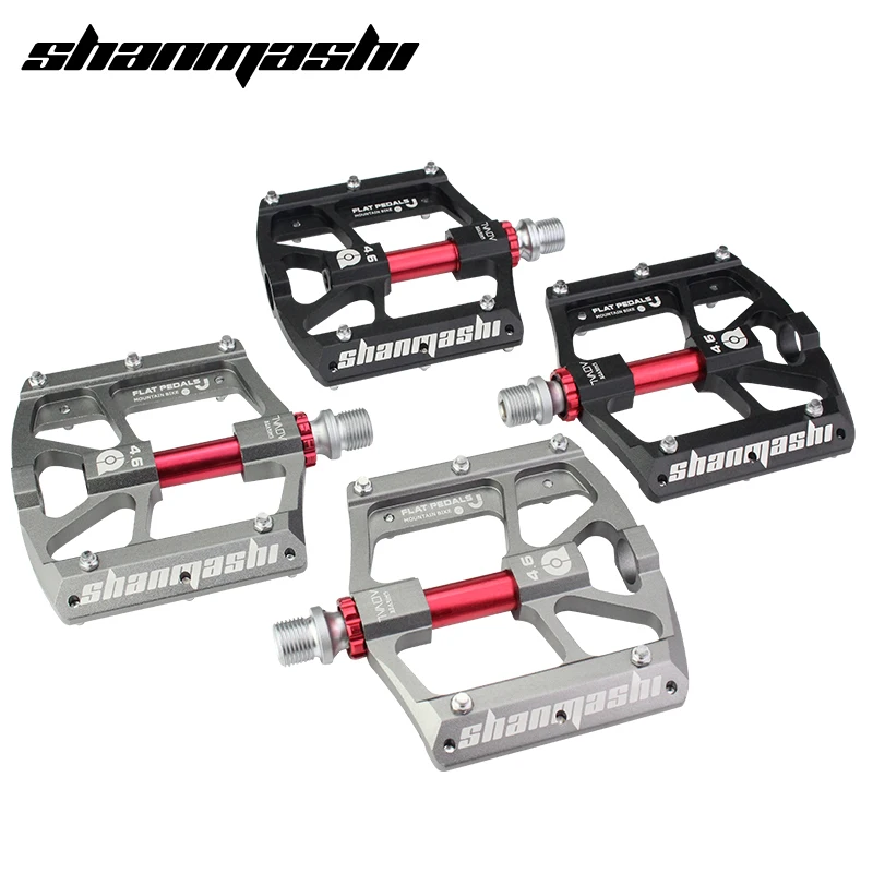 

SMS Bicycle Pedal Aluminum Alloy Road Bike Pedals Ultralight MTB BMX 6 Bearings Wide Flat Platform CNC Machined Pedal Bike Parts