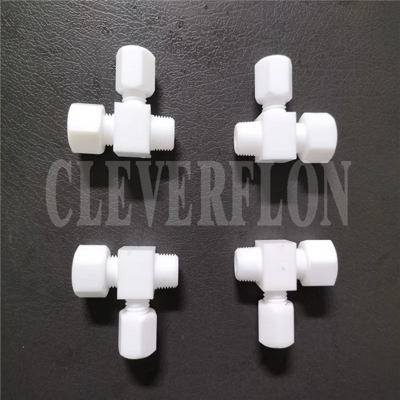NPT1/4-1/4-1/4 Run Tee PTFE F4 фитинг | Канцтовары для офиса и дома