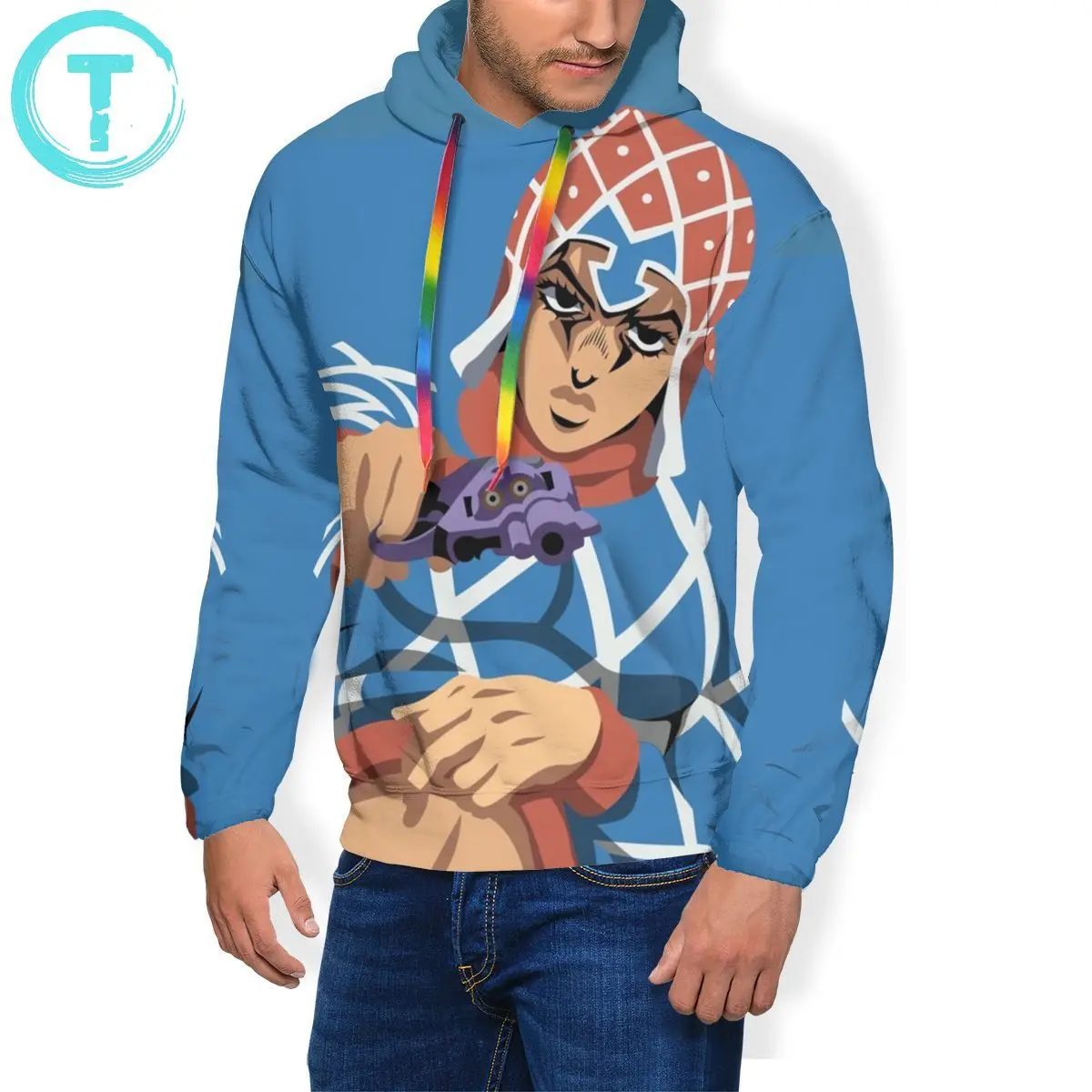 Jojo Bizzare приключенческая Толстовка Гвидо Mista Vento Aureo толстовки полиэстер уличная