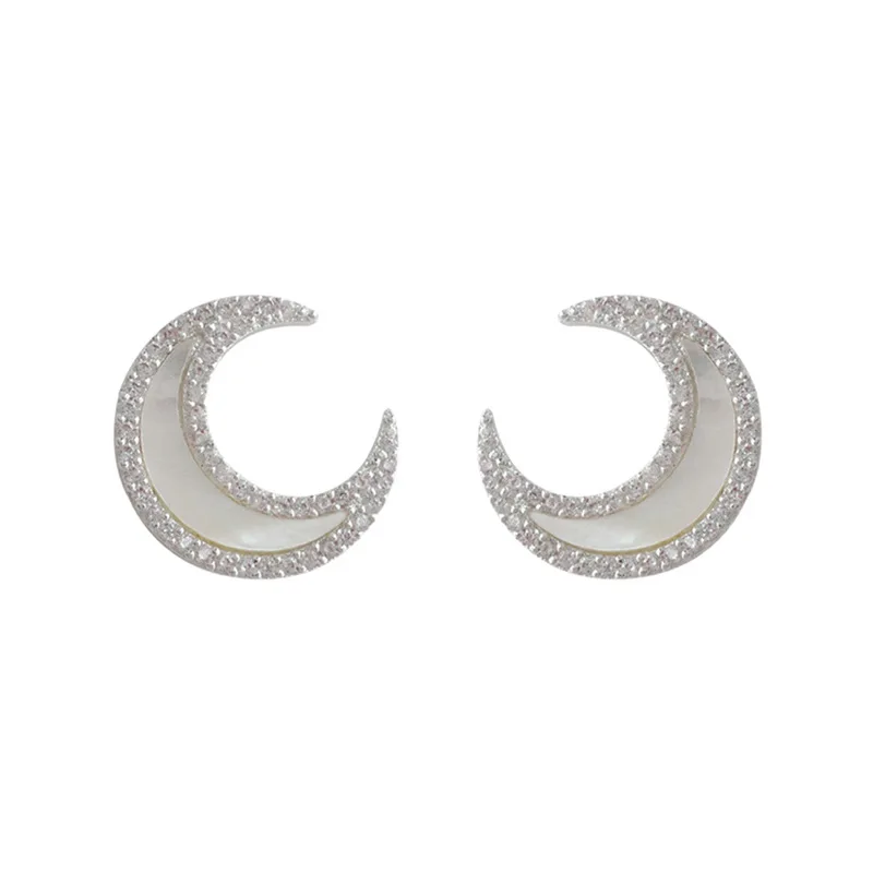 

Korean Moon Earrings For Women S925 Sterling Silver Piercing Gold Earring 2021 Fanshion Jewelry Accessorice Best Friends Gift