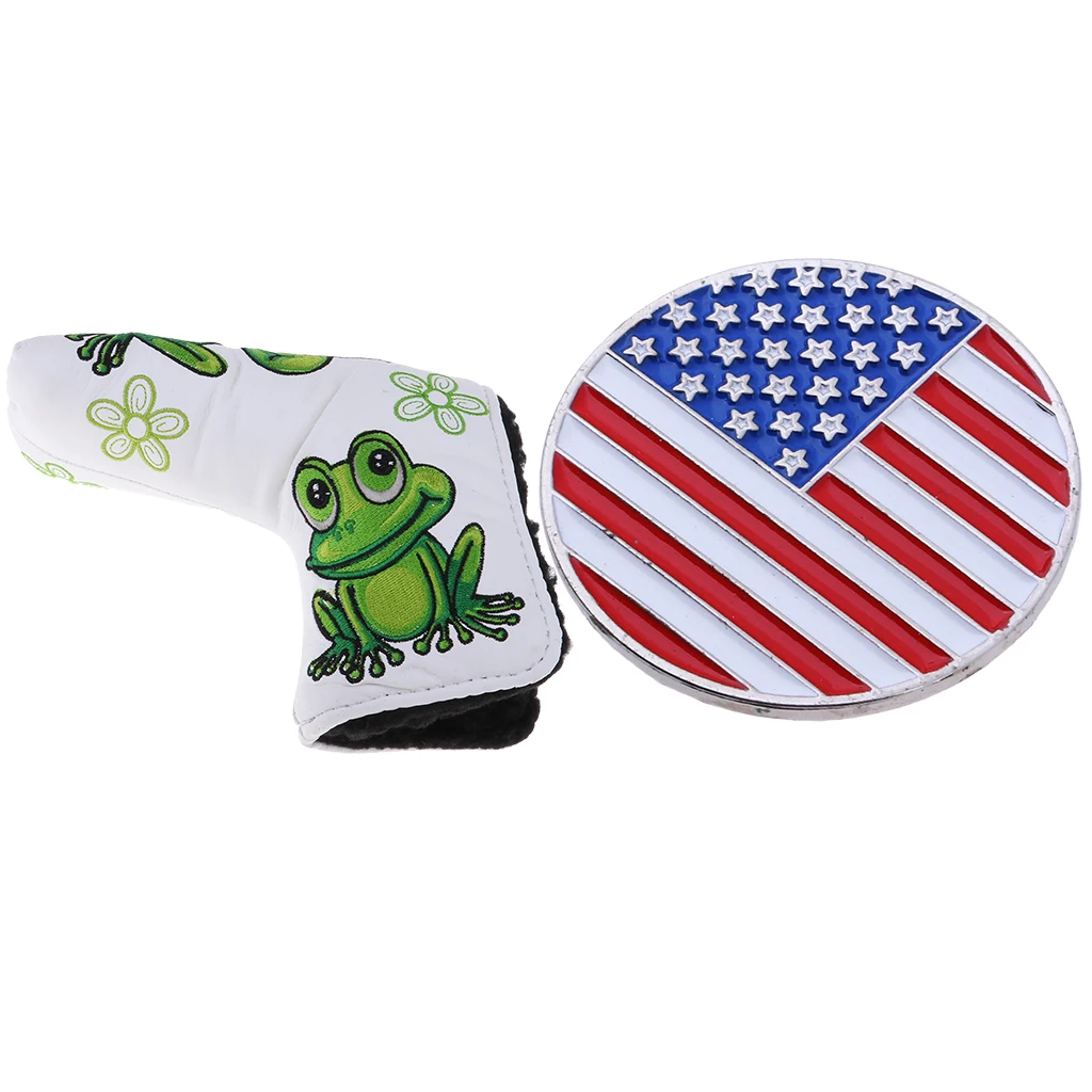 Крышка для клюшки гольфа протектор головы с американским флагом гольф-маркер