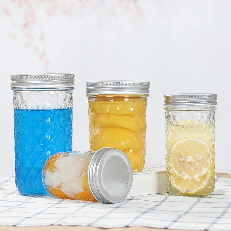 Бриллиантовая чашка для напитков модный бриллиант Mason сока молока чая банка