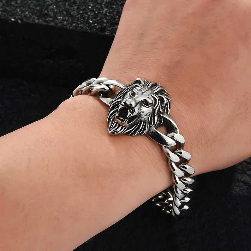 

Vintage Creative Bracelet Lion Head Men's Bracelet Punk Rock Bracelet For Men Women Party Jewelry Gift
