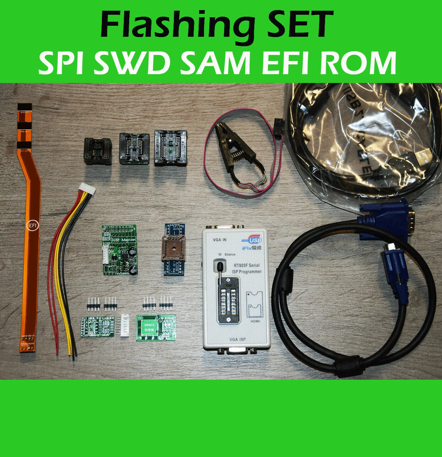 

SPI SAM EFI ROM Flash Debug cable Service tool RT809F Icloud remove for Apple Macbook