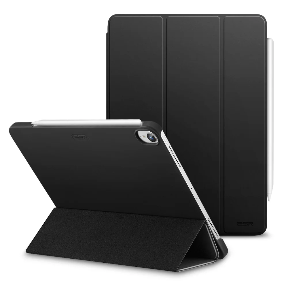 Black ESR Чехол для iPad Pro 11 крышка отделения для резинового масла искусственная кожа ультра тонкий светильник вес умный чехол прорезиненный чехол для iPad - Цвет: Black