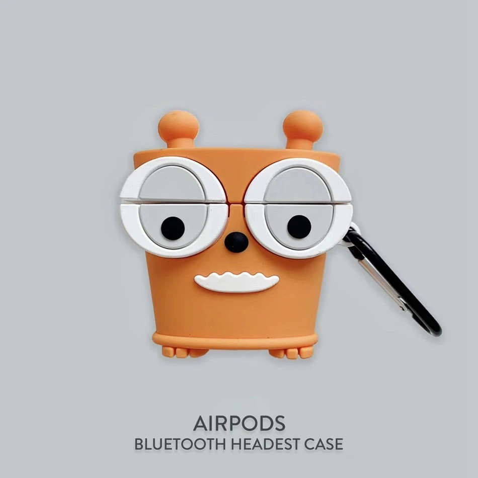 589D 3D чехол для наушников для AirPods 2 Чехол Мультяшные наушники аниме чехол s для Apple Air pods 2 Чехол для наушников Аксессуары кольцевой ремешок - Цвет: 589D
