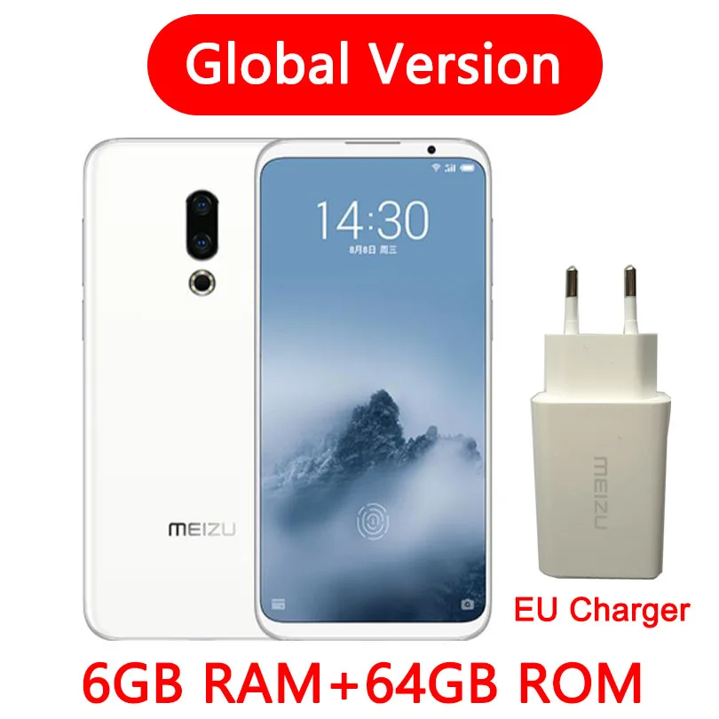 Глобальная Версия Meizu 16th 16 4G Snapdragon 845 Adreno 630 6 ГБ Оперативная память 64 Гб Встроенная память 6," FHD 2160x1080P Full Экран двойной Камера - Цвет: Global 6G 64G-White