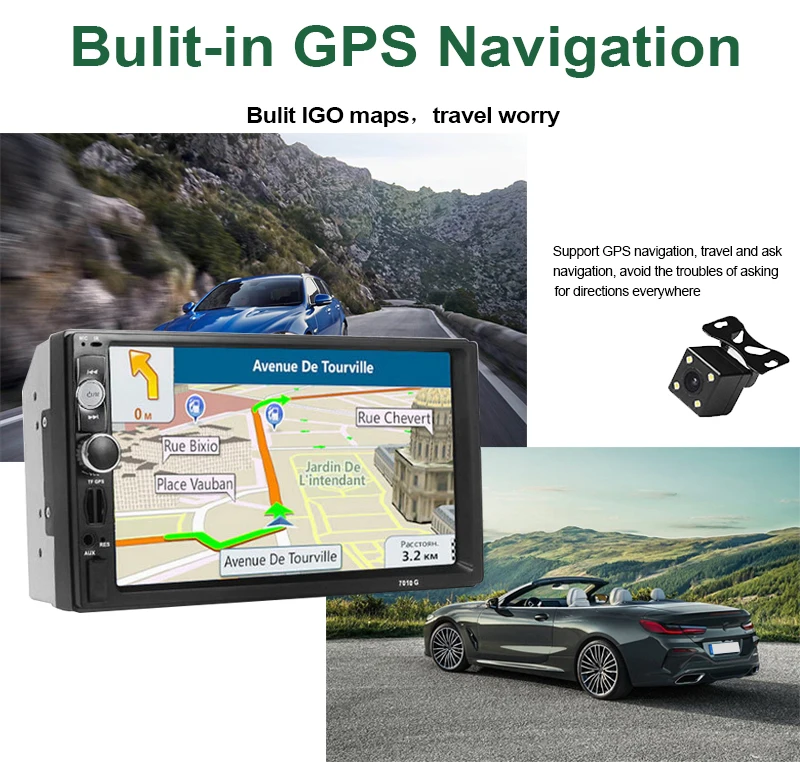 GPS-навигатор mirror link USB/SD/MMC автомобильный считыватель функция MP3 автомобильное