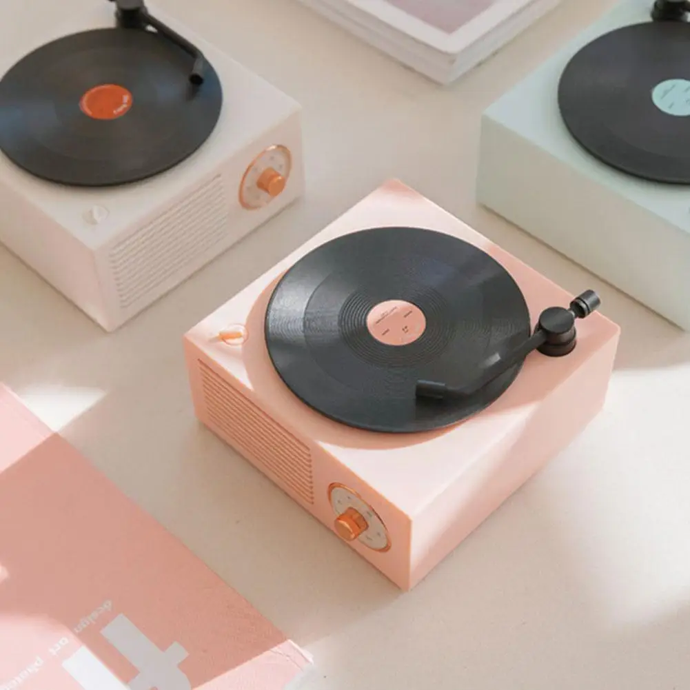 

Retro X10 Vinyl Record Player Creative mini speaker Multifunctional wireless Bluetooth-Compatible Speaker Player Audio U4C5
