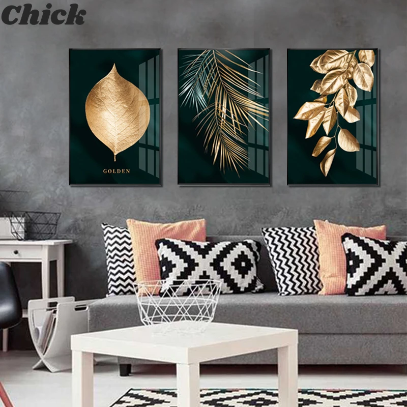 

Декор в скандинавском стиле, золотые растения, зерна, современный абстрактный принт на холсте, картина для гостиной, домашний декор