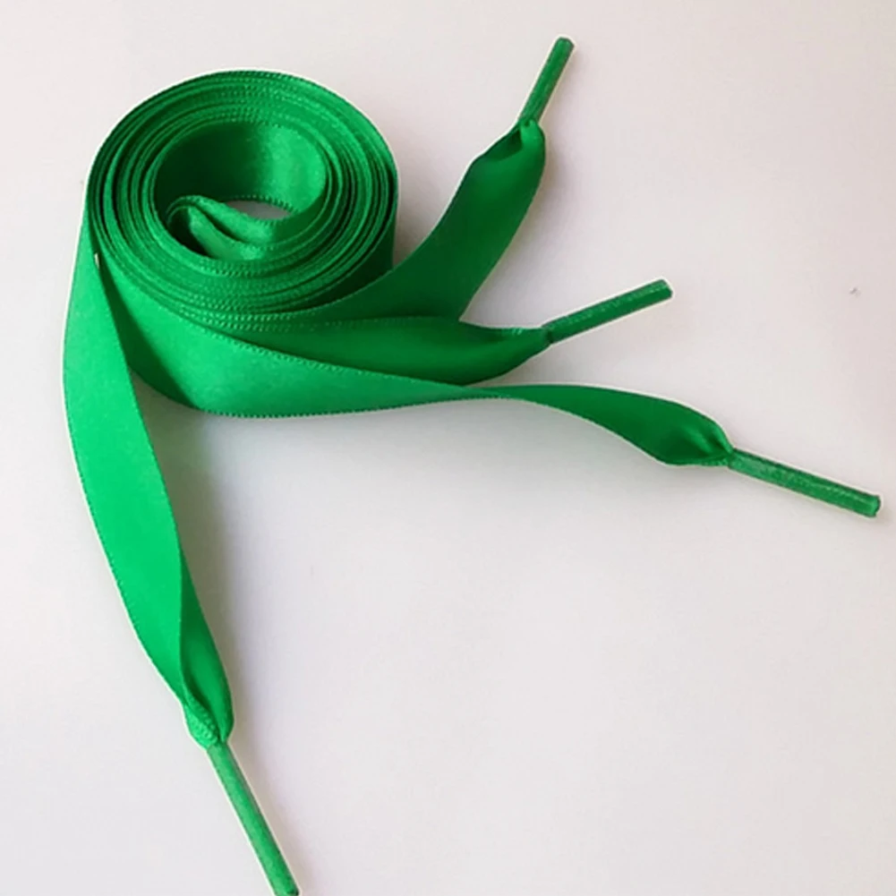 

1pair Accessory Sport Universal Wide Tie Up Walking Smooth Solid Fixed Decoration Flat Shoelace