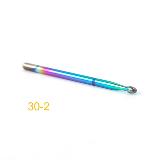 30-2 Diamond Cuticle Nail Drill Bits Milling Cutters Burr Files Manicure Pedicure Polish Removing Gel Electric Machine Tools TR1514-1 - Цвет: 30-2