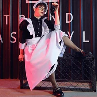 cross dress maid cosplay costume for men women butler housekeeper stage performance dresses black white hallween adult suit