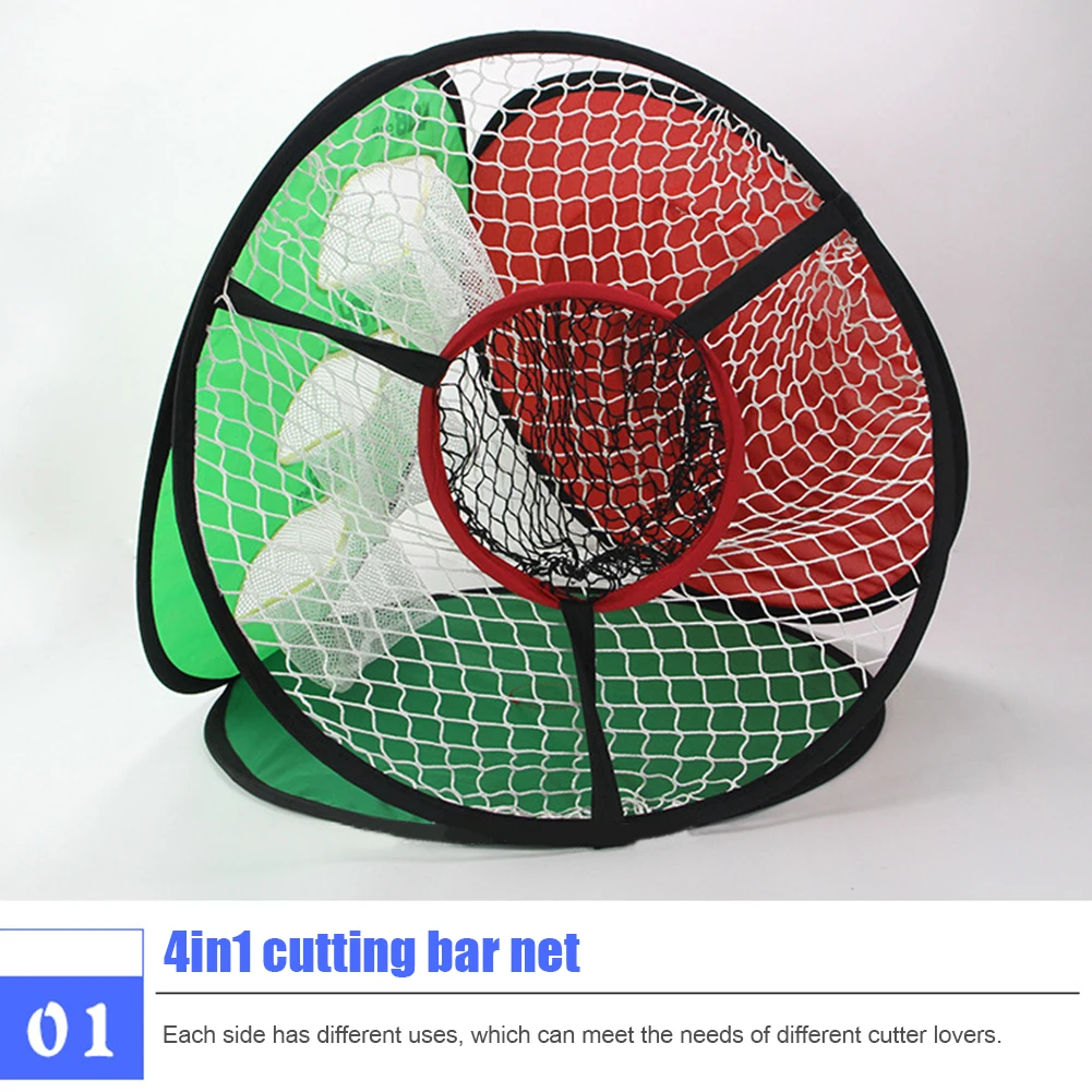 

Portable Indoor Golf Practice Cutting Net Foldable Four Sides Golf Training Aid Hitting Network Practice Equipment