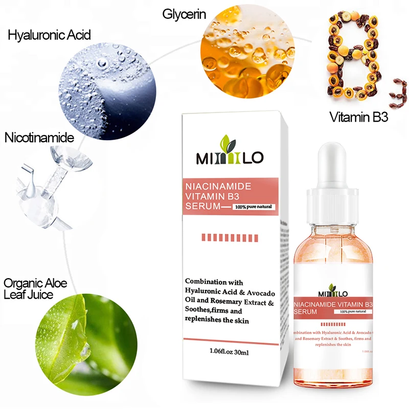 Сыворотка Niacinamide для лица Витамин В3 антивозрастной усадочный пор увлажняющий