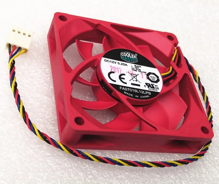 PWM 1000-3400RPM, DC 12V, 0.25A, 7015, 70x70x15mm, 70mm, FA07015L12LPB