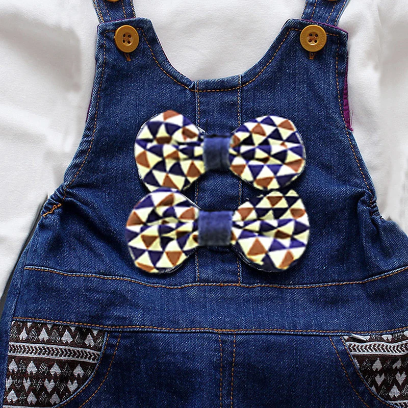 IENENS/для малышей Для детей девочек г. Длинные джинсовые комбинезоны для маленьких