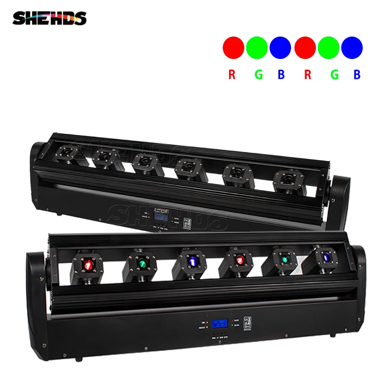 Лазерный светильник SHEHDS 6x500 МВт RGB + RGB-луч Подвижная головка стробоскопический