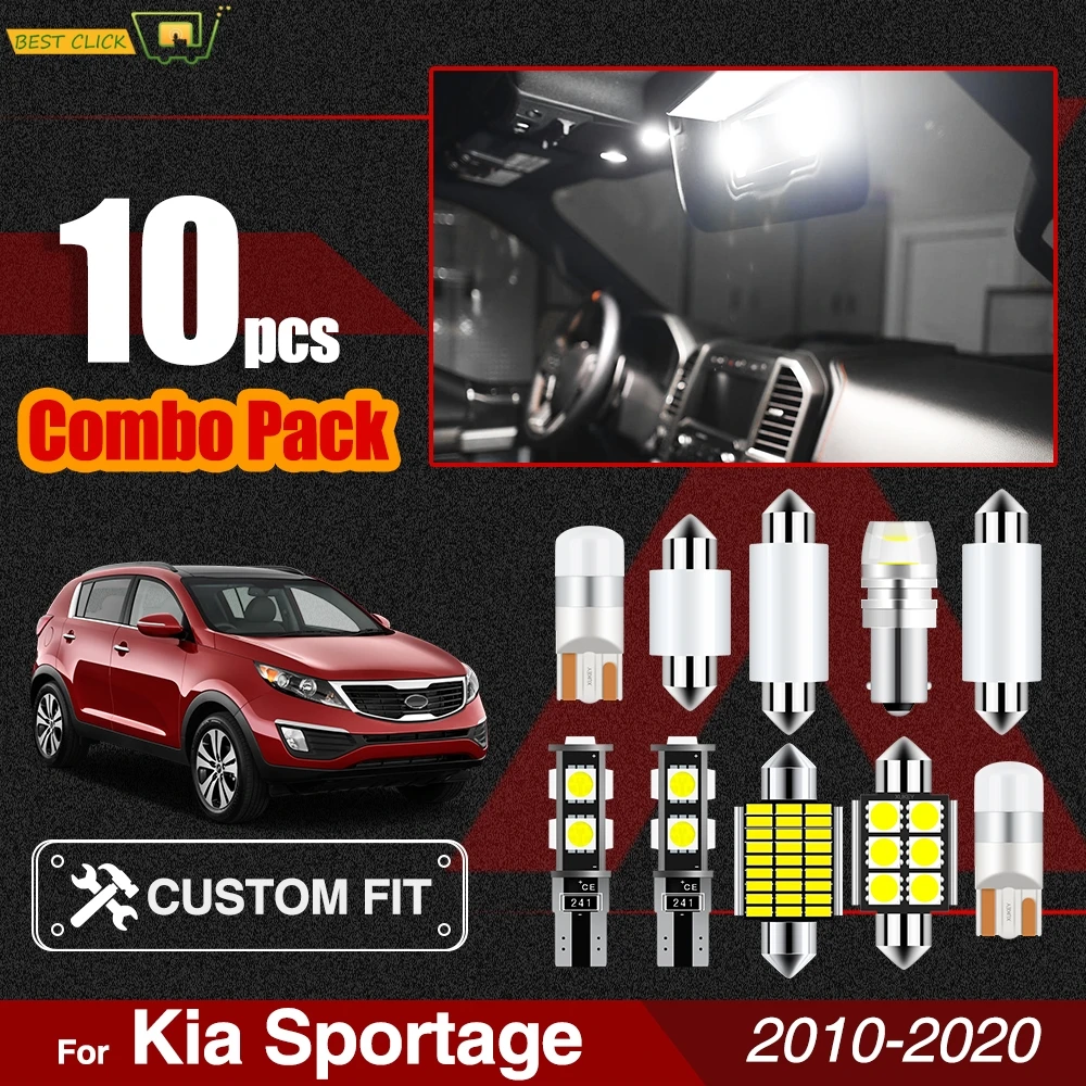 Xukey набор внутренних фонарей для Kia Sportage SL QL 2010- Купол Карта светодиодный комплект номерного знака обратный перчаточный ящик лампы без ошибок