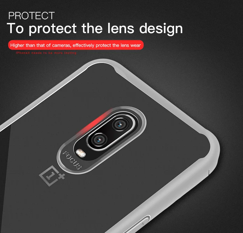 Матовая рамка противоскользящий чехол для Oneplus 7 Pro 6 T прозрачный силиконовый из