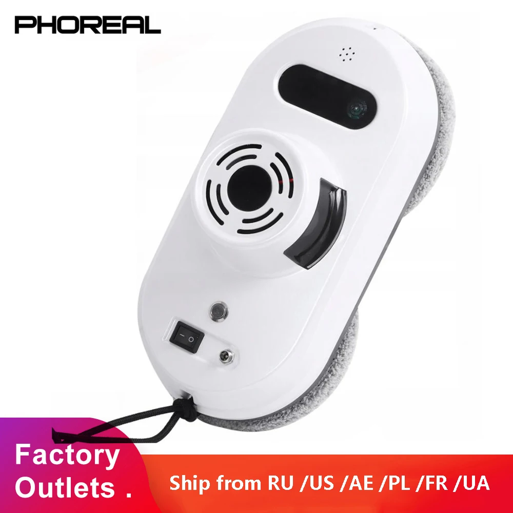 Phoreal Automatic Window Washer Remote Controller Robotic Window Cleaner Electric Robot Vacuum Cleaner for Washing Windows Glass
