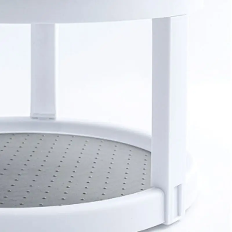 

360Rotating Spice Storage Rack Tray Double Layer Turntable Jar Organizer Shelf 667A