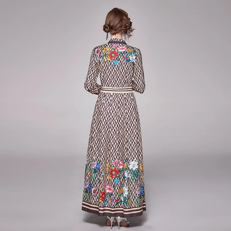 Женское модельное платье с длинным рукавом дизайнерское Повседневное большого