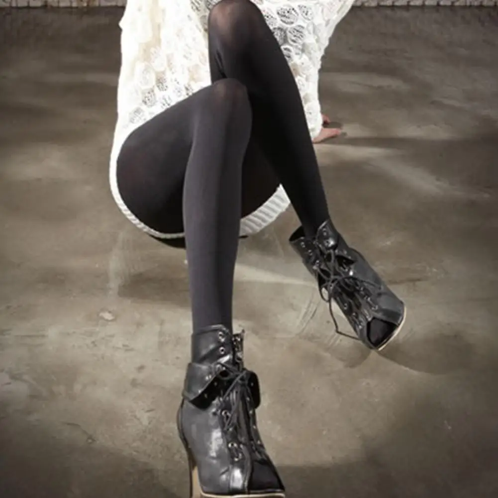 Пикантные женские колготки/Утепленные эластичные колготки для ног теплые