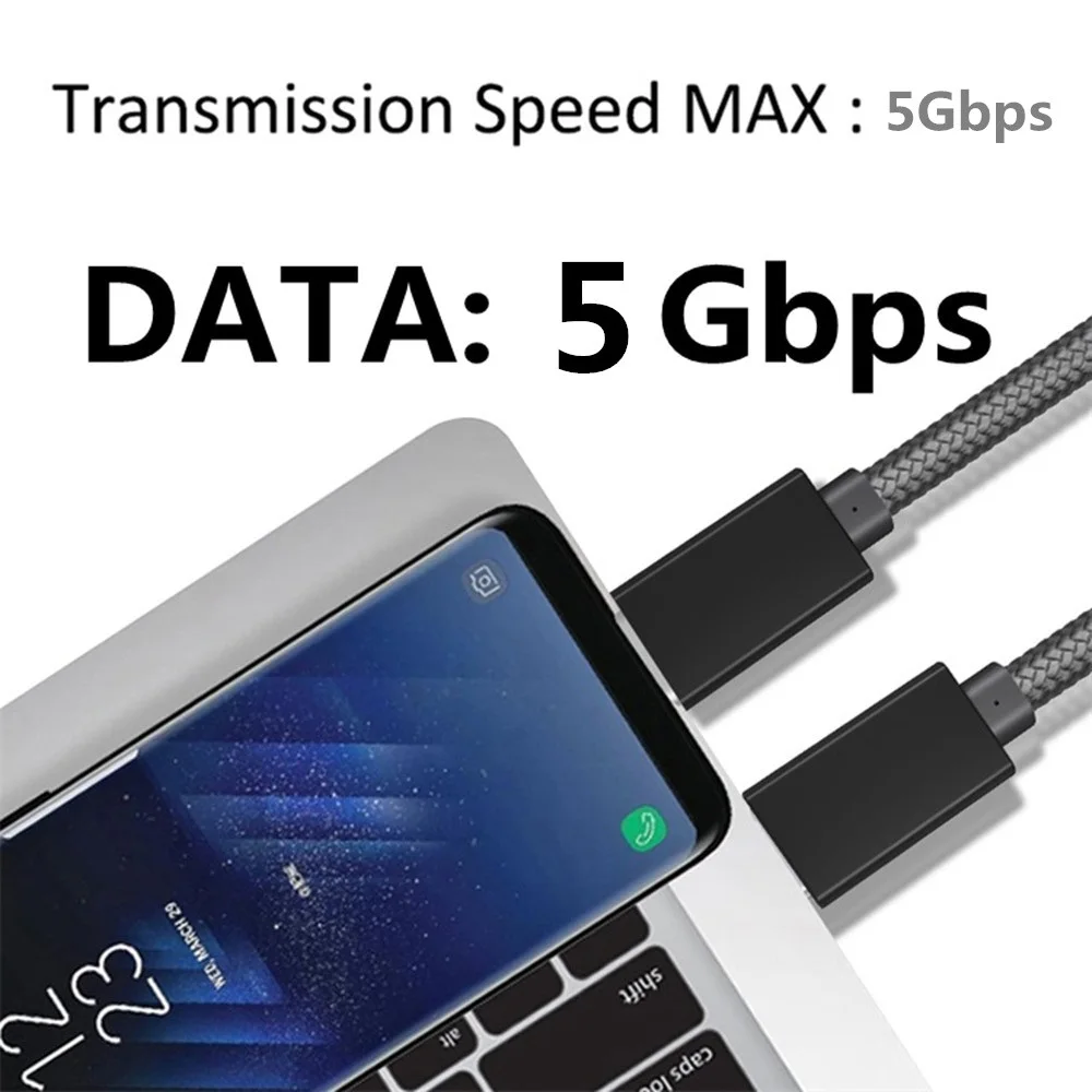 Кабель usb-c/usb-c для Samsung S20 ultra S10 5A PD 100 Вт с функцией быстрой зарядки 4 0 Macbook Pro |