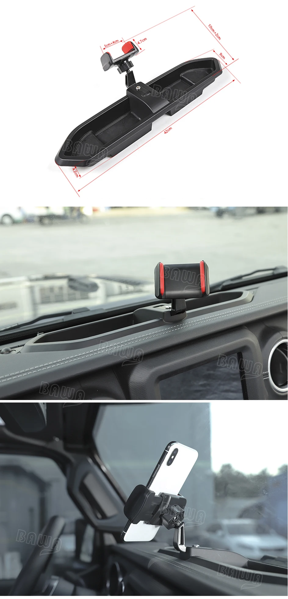 BAWA Многофункциональный Стенд кронштейн для Jeep Wrangler JL+ держатель для мобильного телефона для Jeep Wrangler JL автомобильные запчасти