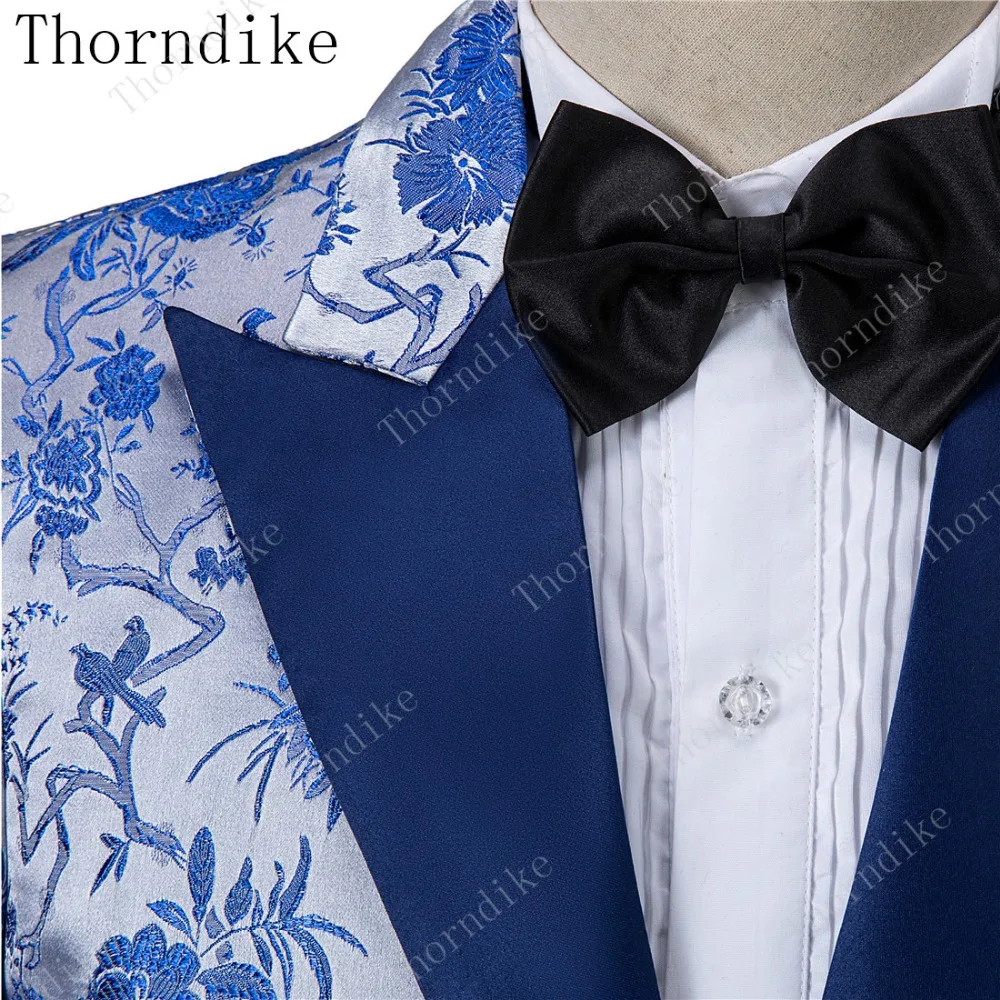 Thorndike куртка брюки жилет свадебное платье костюмы китайский стиль жаккардовые деловые мужские классические высококачественные костюмы на заказ