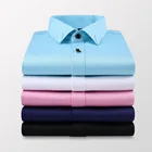 2021 летняя новая мужская деловая Однотонная рубашка с коротким рукавом, персонализированная вышивка, модная повседневная белая мужская рубашка розового и синего цвета