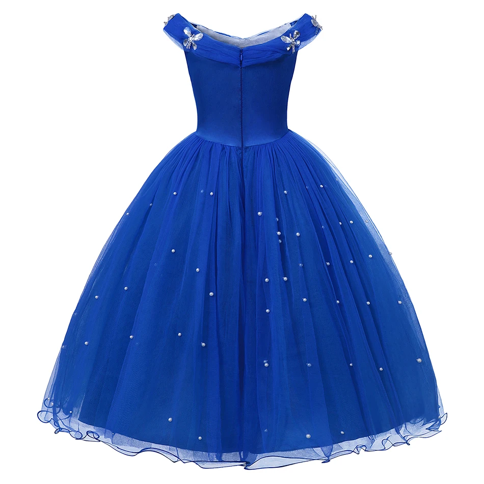 Disney Dresses party girls Cinderella Princess Dress Up Christmas Kids Butterflies Sleeveless Dress Girl's dress for weddings