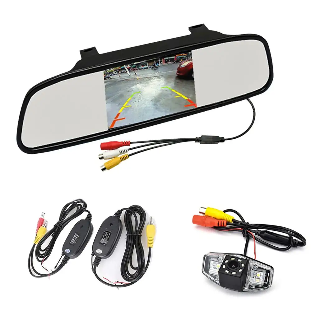 Автомобильный монитор + 2 4G беспроводная CCD и светодиодная Регулируемая угловая