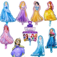 elsa anna princess snow white cinderella balloons birthday party decorations kids toys wedding party supplies helium balloons