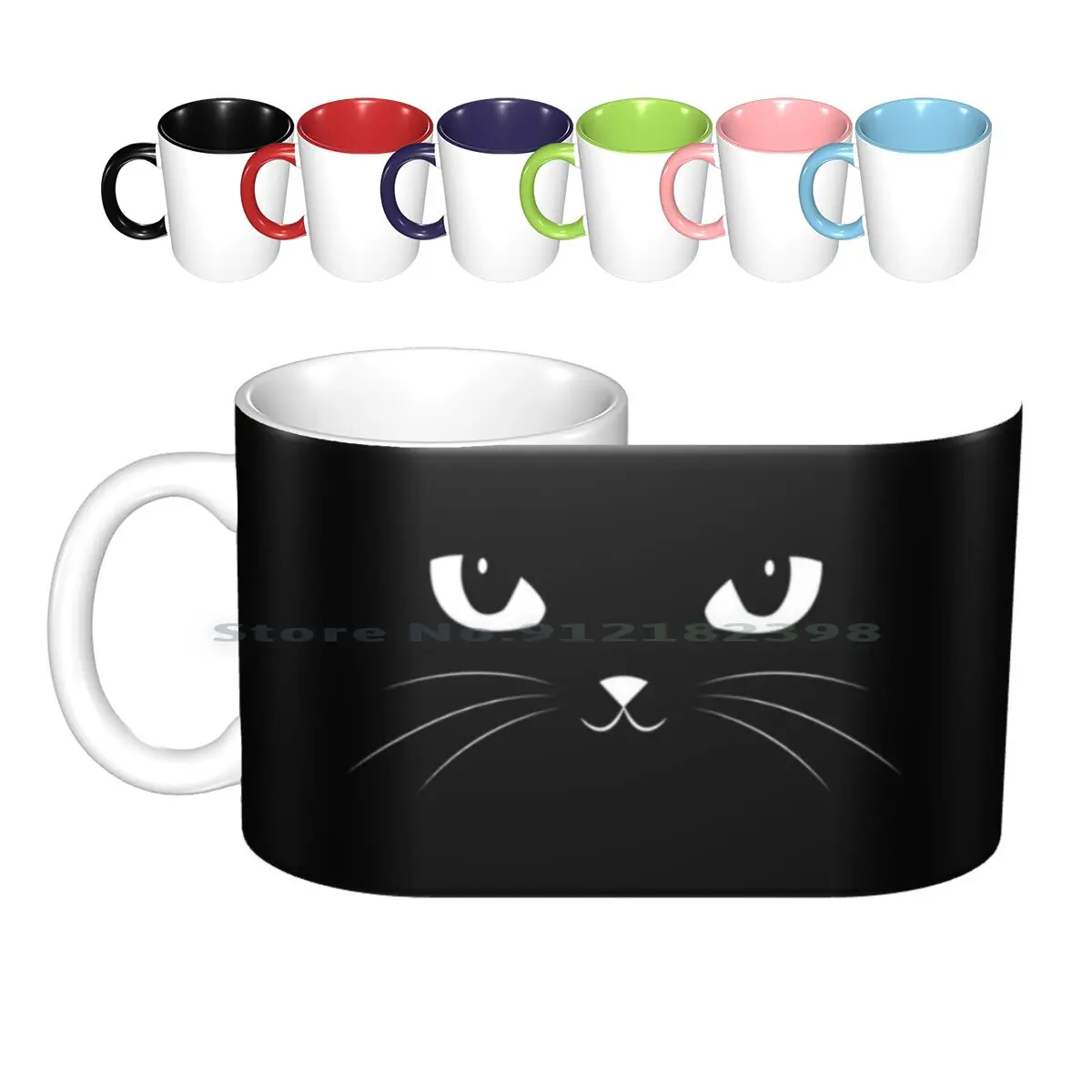 

Cute Black Cat Ceramic Mugs Coffee Cups Milk Tea Mug Cat Animal Humor Funny Paws Jaws Meow Hilarious Lmao Meme Ats Kittens