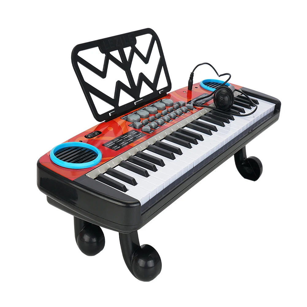 

Learning Gifts Kids Piano Keyboard Electronic Organ Instrument Rhythms 49 Keys Musical Toy Multifunctional Beginners Educational