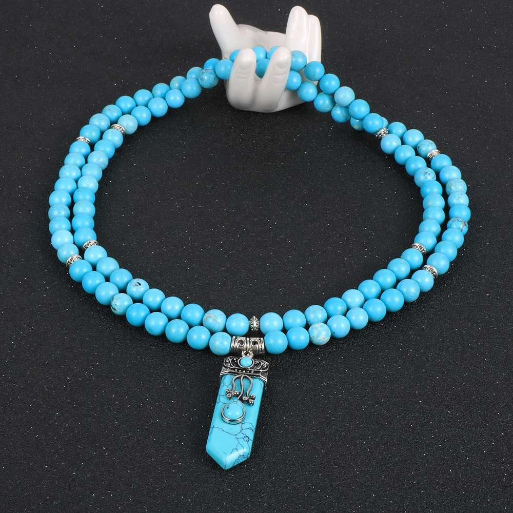Женская и мужская бирюзовая подвеска из натурального камня с тигриным глазом
