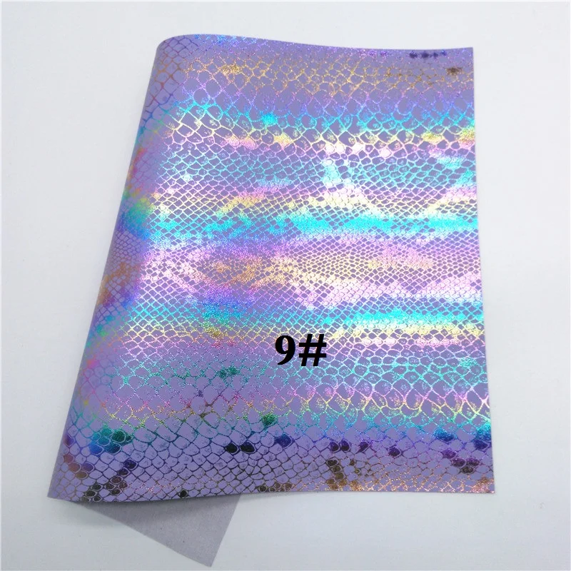 9 Glitterwishcome 21X29 см A4 размер винил для бантов Переливающаяся металлическая змеиная кожа, искусственная кожа листы для бантов, GM590A - Цвет: 9