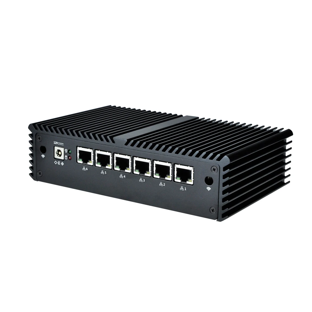 Qotom Q575G6-S05 Mini ПК с 6 Ethernet Gigabit NIC Безвентиляторный Компьютер (8 Гб RAM + 64 ГБ SSD) |