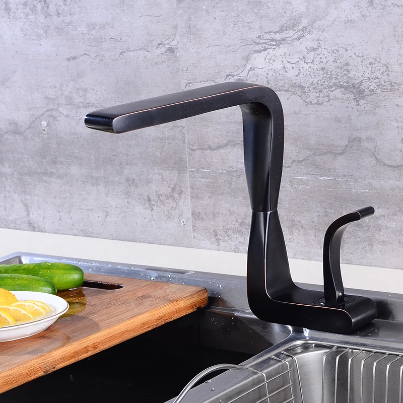 Смеситель Ванная комната раковина кран черный смеситель с краном одной ручкой на