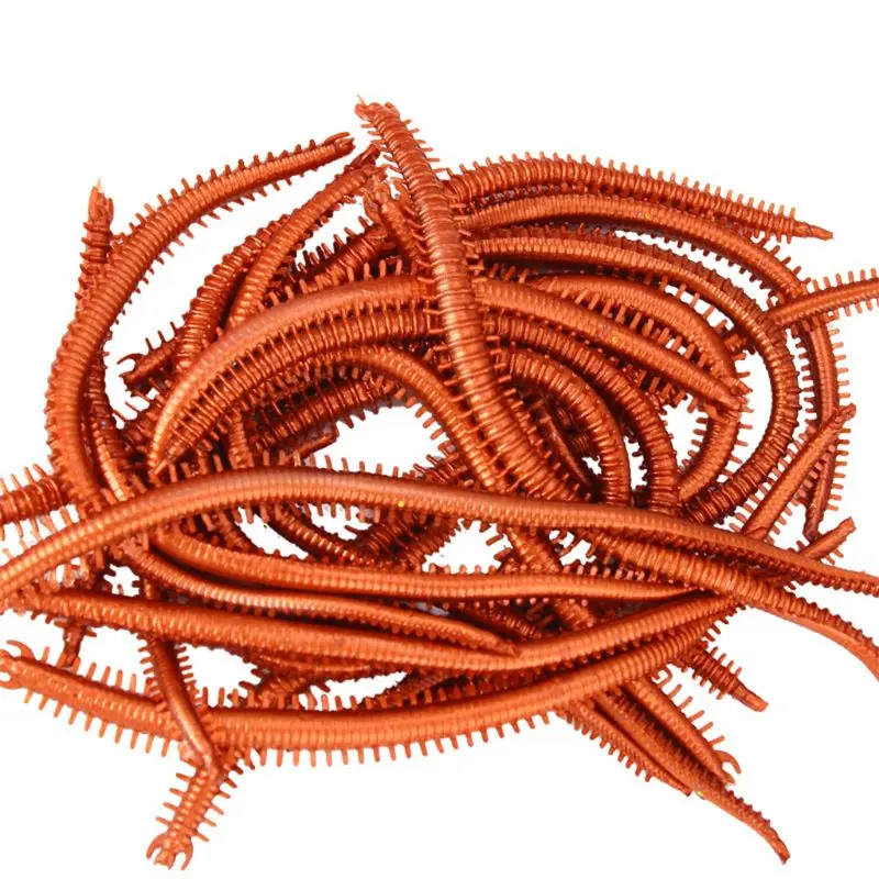 

10 Pcs/bag Bionic Bait Artificial Sea Worms Soft Fishing Bait Realistic Fish Smell Lure Fishing Tackle