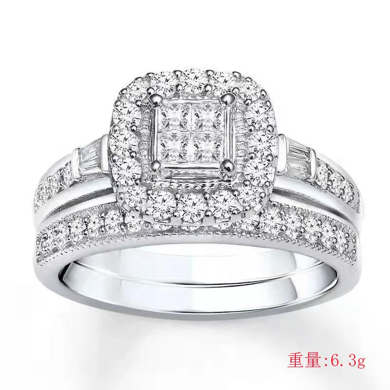 

Good Love Square With Zirconium Set Up Europe And The United States Sell Like Hot Cakes Jewelry Geometric Fashion Accessori