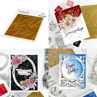 new for 2021 abstract triangles hot foil plate cutting hot foil scrapbook diary decoration embossing template diy greeting card