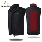 Уличный зимний жилет с USB-подогревом, мужской жилет с электроподогревом, жилет с подогревом для лыж, теплый безрукавный жилет, куртка для пешего туризма, жилеты с подогревом VM02