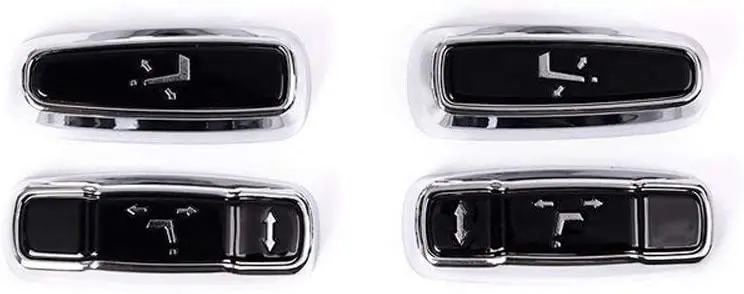 

For Land Rover RR Velar 2017 Black Silver ABS Plastic Seat Adjustment Button Cover Trim Car Accessories