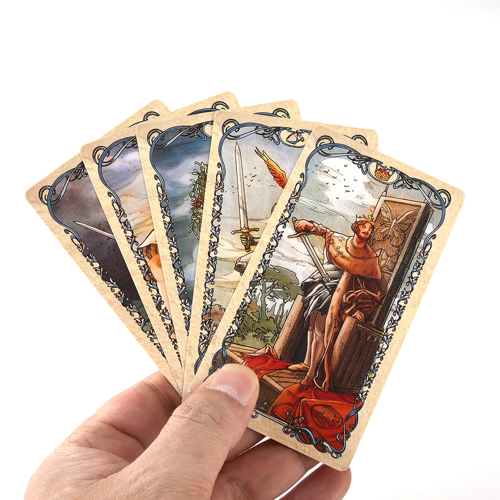 

Tarot Mucha Cards Tarot Deck Card Game Toy Tarot Divination Card Game Board Guidance Divination for beginners with guidebook
