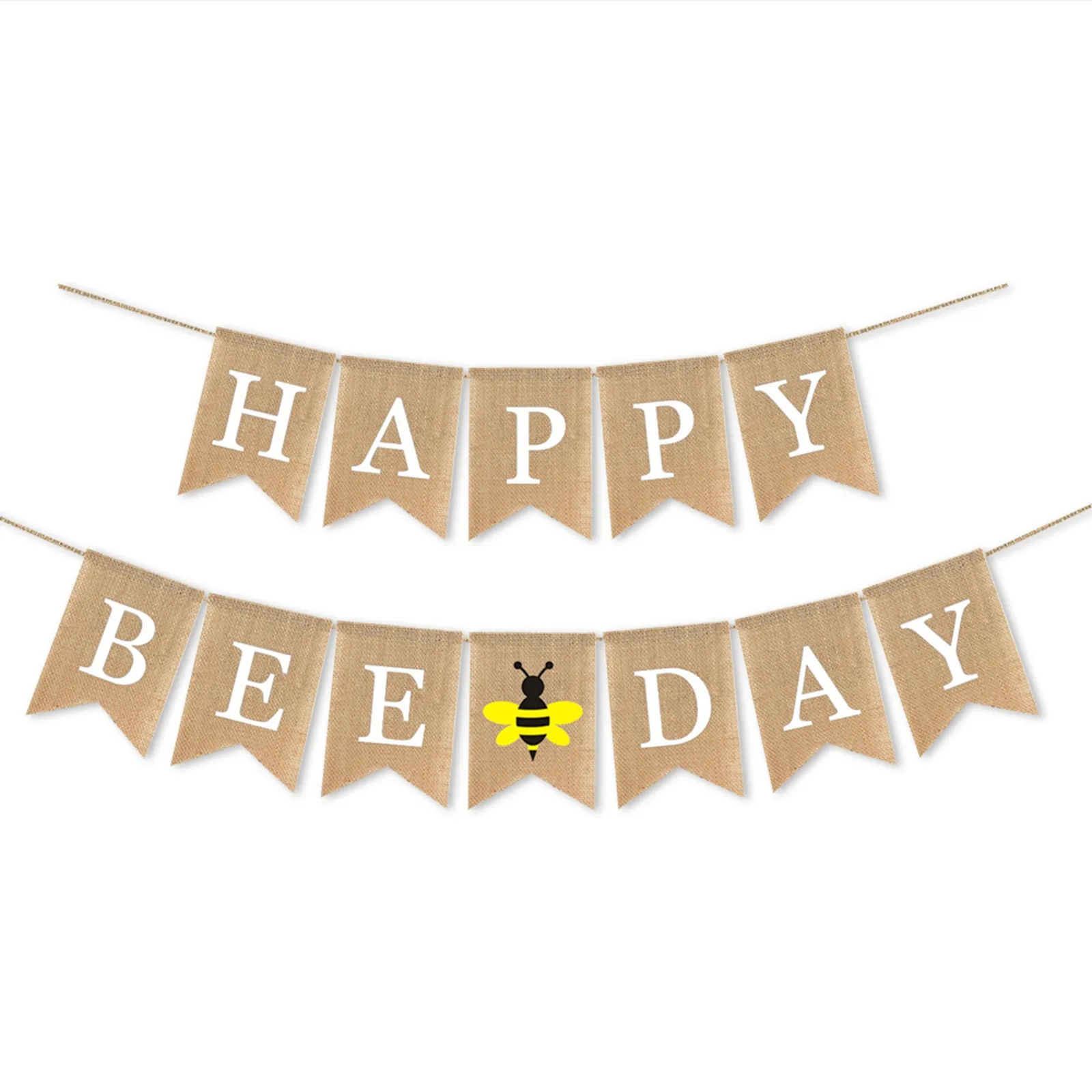 

Birthday Party Decoration Pull Flag Bee Linen Banner First Birthday Party Decorations Set Baby Sweetheart Party Supplies #LR1
