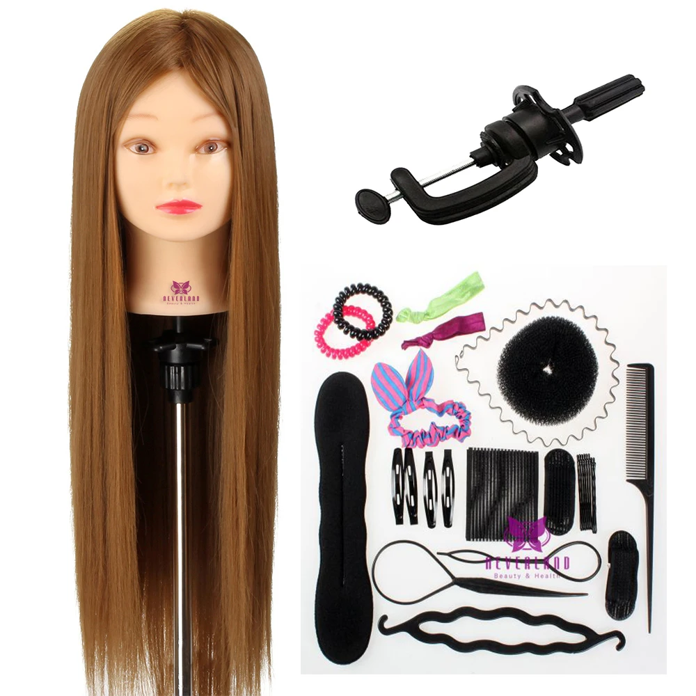 

Neverland 26" Long Blonde Hair Training Mannequin Head Female Mannequins Hairdressing Dummy Dolls Manikin Head For Hairstyles