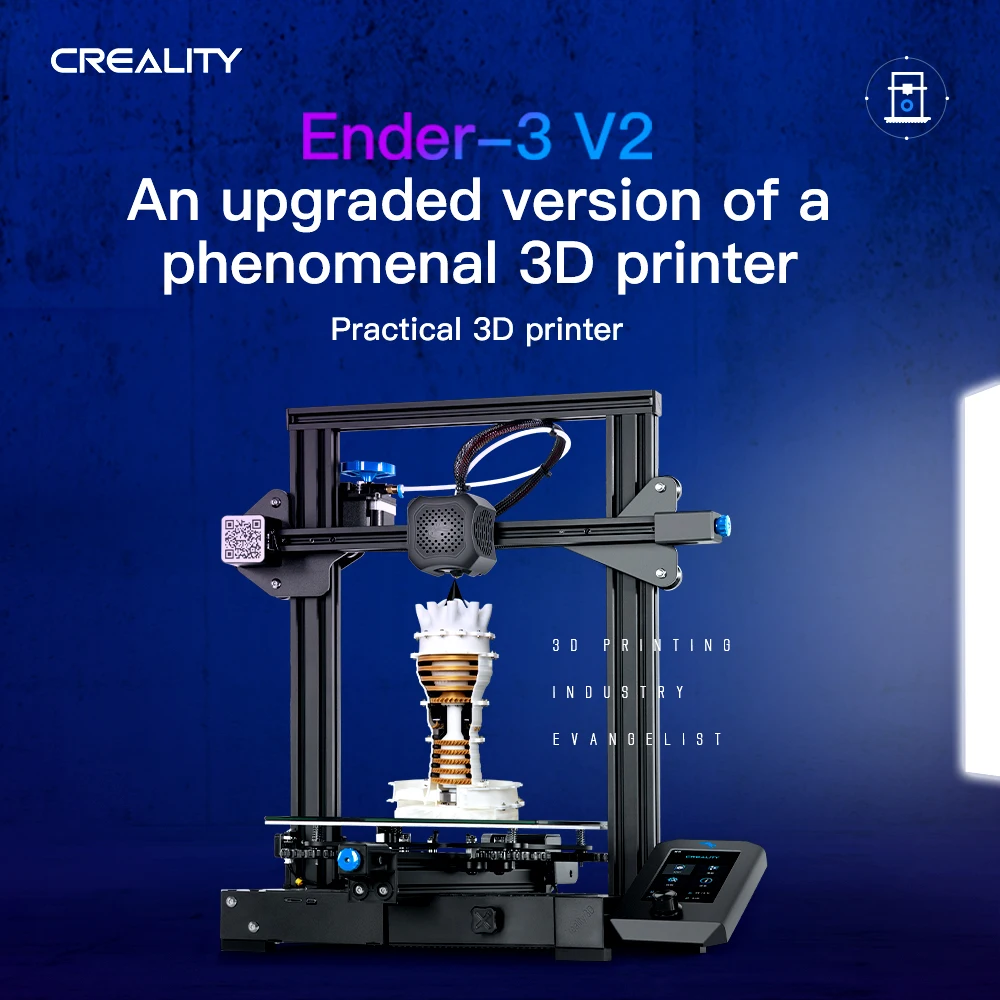 Ender-3 V.2 Junior FDM Новый 4 3 дюймов UI Цвет 3D-принтеры легкого выравнивания комплект